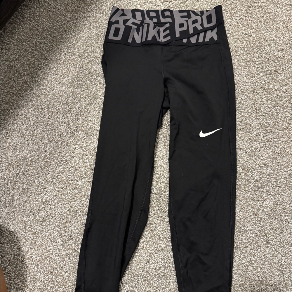 ❌SOLD❌ Nike Black Leggings with White Logo
